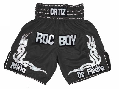 Pantaloncini boxe personalizzati : KNBXCUST-2041-Nero